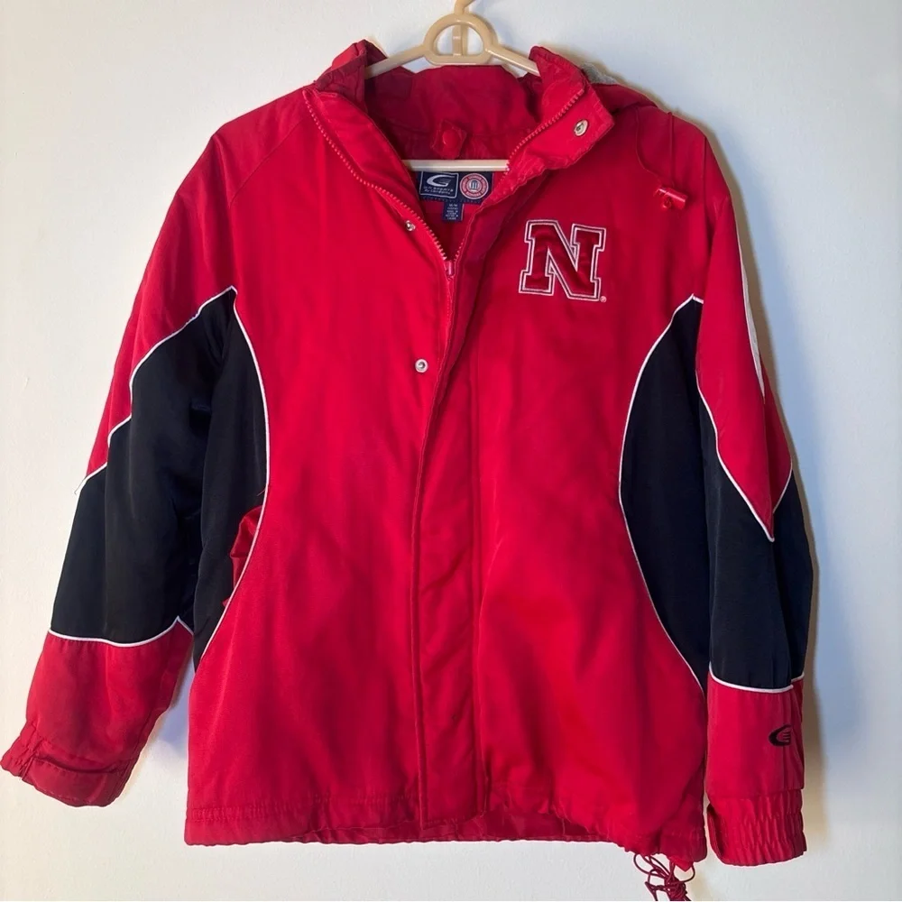 Kids Red and Black Nebraska Corn Huskers Puffer Jacket